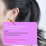 925 Silver Women's Star Heart Ear Bones Ear Buckle Ring DS434