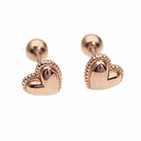 Purple Heart Earrings for Women 14K Rose Romantic Jewelry