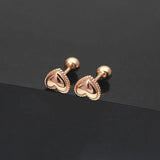 Purple Heart Earrings for Women 14K Rose Romantic Jewelry