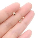 Purple Heart Earrings for Women 14K Rose Romantic Jewelry