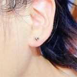 Purple Heart Earrings for Women 14K Rose Romantic Jewelry