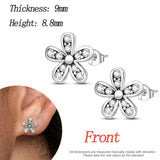 925 Silver Inlay Stones Double Hoop Earrings for Women