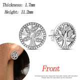 925 Silver Inlay Stones Double Hoop Earrings for Women