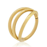S925 Sterling Silver Double-layer Diamond Cartilage Ear Bone Nose Ring