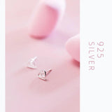 925 Silver Triangle Stud Earring for Women