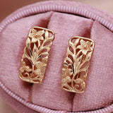Boho Hollow Rose Ethnic Wedding Earrings Vintage Jewelry