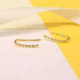 Sterling Silver Zircon Moon Star Stud Earrings Crystal Snake Ear Stud