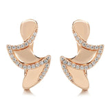 Folding Clip Earrings 585 Rose Zircon Bling Christmas Earrings