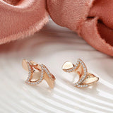 Folding Clip Earrings 585 Rose Zircon Bling Christmas Earrings