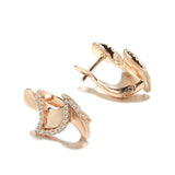 Folding Clip Earrings 585 Rose Zircon Bling Christmas Earrings