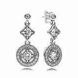 925 Silver Heart Shell Earring Twist Of Faith Love Knot For Women