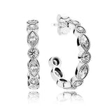 925 Silver Heart Shell Earring Twist Of Faith Love Knot For Women