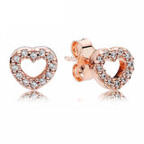 925 Silver Heart Shell Earring Twist Of Faith Love Knot For Women