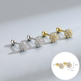 925 Silver Star Moon Heart Stud Earrings French Punk