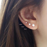 925 Silver Diamond Piercing Earrings Set for Women Girls