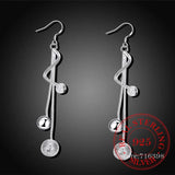 925 Silver Sand Smooth Ball Vintage Tassel Earrings Women Wedding Jewelry
