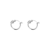 Starmoon Silver Geometric Knotted Earrings
