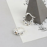 925 Silver Punk Cuba Chain Gothic Stud Earrings for Women