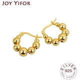 925 Silver Punk Cuba Chain Gothic Stud Earrings for Women
