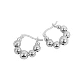 925 Silver Punk Cuba Chain Gothic Stud Earrings for Women