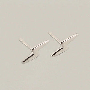 925 Sterling Silver Mini Lightning Stud Earrings for Women