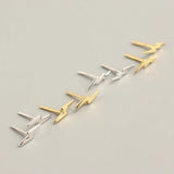 925 Sterling Silver Mini Lightning Stud Earrings for Women