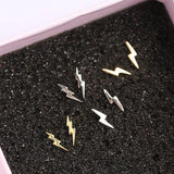 925 Sterling Silver Mini Lightning Stud Earrings for Women