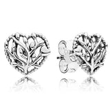 925 Silver Rose Gold Bee Lioness Heart Earrings