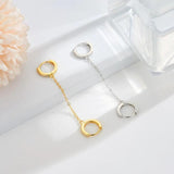 925 Silver Chain Earrings Studs for Women - Gift Jewelry