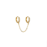 925 Silver Chain Earrings Studs for Women - Gift Jewelry