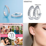Sterling Silver Devil Eye Pearl Zircon Stud Earrings