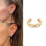 Sterling Silver Marquise Zircon Light Clip Earring For Women