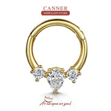 Water Drop Crystal 925 Silver Hoop Earrings for Women Piercing 18K Fine Jewelry