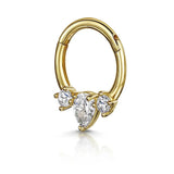 Water Drop Crystal 925 Silver Hoop Earrings for Women Piercing 18K Fine Jewelry