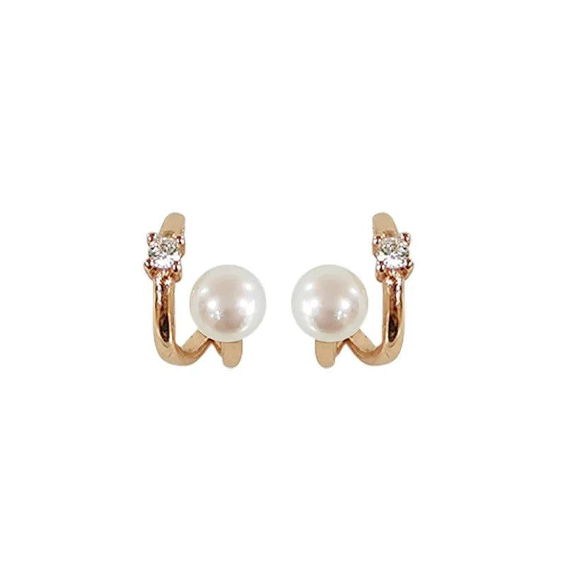 925 Silver Pearl Champagne Stud Earring for Women