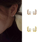 925 Silver Pearl Champagne Stud Earring for Women