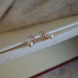 925 Silver Pearl Champagne Stud Earring for Women