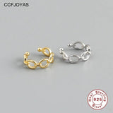 925 Sterling Silver Geometric Ear Cuff Clip Earrings