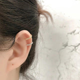 925 Sterling Silver Geometric Ear Cuff Clip Earrings
