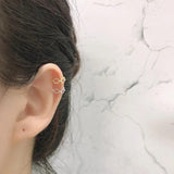 925 Sterling Silver Geometric Ear Cuff Clip Earrings