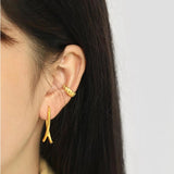 925 Sterling Silver Geometric Ear Cuff Clip Earrings