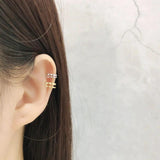 925 Sterling Silver Geometric Ear Cuff Clip Earrings