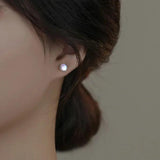 925 Silver Moonstone Stud Earrings Classic Jewelry