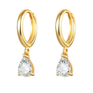 Silver Filled CZ Zircon Women's Dangle Earrings