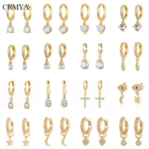 Silver Filled CZ Zircon Women's Dangle Earrings