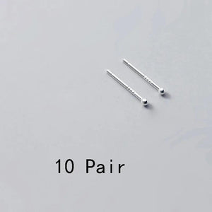 Pierced Ears Earings Studs 999 Silver Fine Jewelry Minimalist Studs
