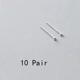 Pierced Ears Earings Studs 999 Silver Fine Jewelry Minimalist Studs