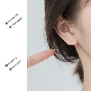 Pierced Ears Earings Studs 999 Silver Fine Jewelry Minimalist Studs