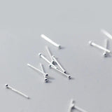 Pierced Ears Earings Studs 999 Silver Fine Jewelry Minimalist Studs