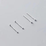 Pierced Ears Earings Studs 999 Silver Fine Jewelry Minimalist Studs
